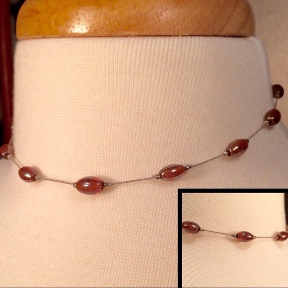 Hand Made Glass Bead Choker and Earrings Set - Picture 5 of 8